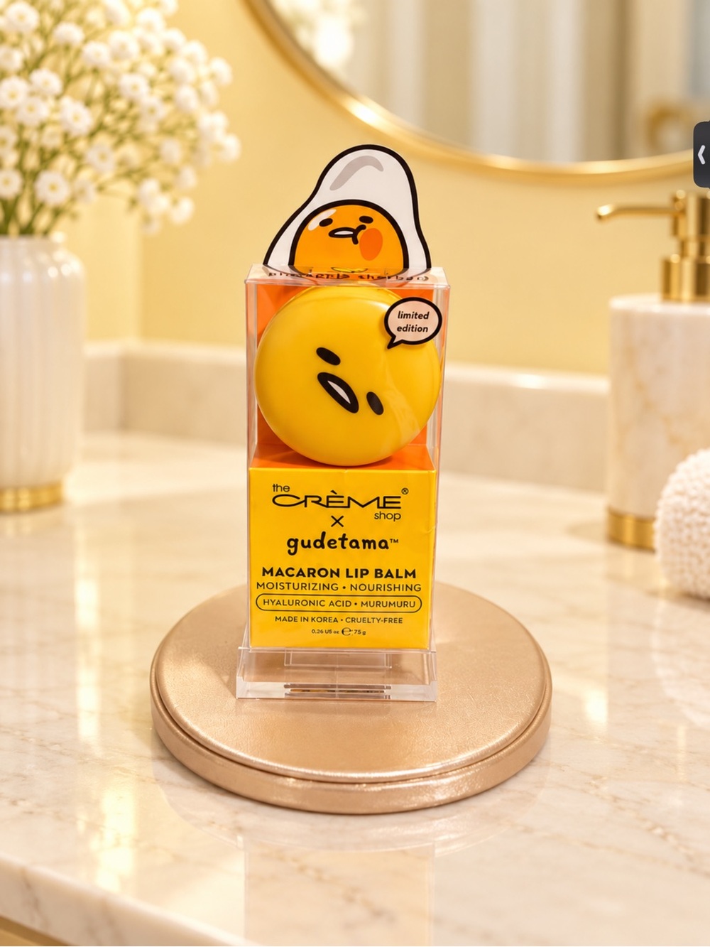 The Crème Shop Yellow Macaron Lip Balm/Limited edition